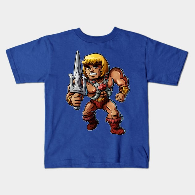 Heroic Man of Universal Mastery Kids T-Shirt by Ninjatron